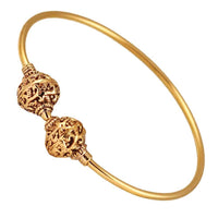 Load image into Gallery viewer, Messing Armreif antik golden rund Verschluss Kugeln Verziert verstellbarTribal Schmuck - chic - net.de
