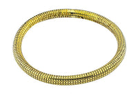 Load image into Gallery viewer, Messing Brass Armreif rund golden Plättchen oxidiert antik Tribal 65 mm Schmuck - chic - net.de
