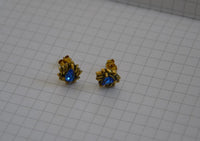 Cargar imagen en el visor de la galería, Messing Kristall Ohrstecker gold Lotus Blume 10mm - chic - net.de
