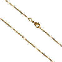 Load image into Gallery viewer, Messing weiß rot Anhänger Säbelzahn schmal golden Mosaik Kreise Kette Stein gebogen Brass - chic - net.de
