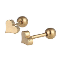 Load image into Gallery viewer, modischer Piercing straight Barbell aus Edelstahl goldfarben Herz - chic - net.de
