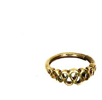 Load image into Gallery viewer, Nasen Ring Piercing Brass antik gold spiralig Nostril - chic - net.de
