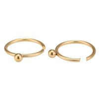 Load image into Gallery viewer, Nostril Piercing Nasenringe Ring Kugel gold Farben Chirurgenstahl - chic - net.de
