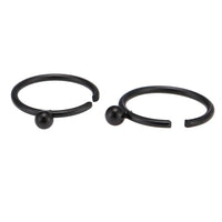 Load image into Gallery viewer, Nostril Piercing Nasenringe Ring Kugel schwarz Chirurgenstahl - chic - net.de
