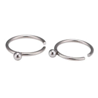 Load image into Gallery viewer, Nostril Piercing Nasenringe Ring Kugel silber Farben Chirurgenstahl - chic - net.de
