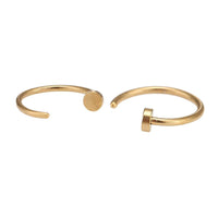 Load image into Gallery viewer, Nostril Piercing Nasenringe Ring Platte gold Farben Chirurgenstahl - chic - net.de
