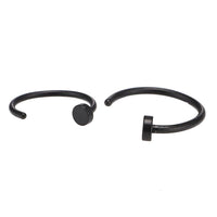 Load image into Gallery viewer, Nostril Piercing Nasenringe Ring Platte schwarz Chirurgenstahl - chic - net.de
