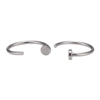 Load image into Gallery viewer, Nostril Piercing Offener Nasenring Platte silber Farben Chirurgenstahl - chic - net.de
