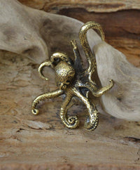 Load image into Gallery viewer, Ohrgewicht 4mm Hook Messing Oktopus 70mm Kraken - chic - net.de
