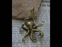 Load image into Gallery viewer, Ohrgewicht 4mm Hook Messing Oktopus 70mm Kraken - chic - net.de
