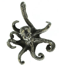 Cargar imagen en el visor de la galería, Ohrgewicht 4mm Hook White Brass Oktopus 70mm silbern - chic - net.de
