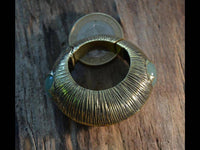 Load image into Gallery viewer, Ohrgewicht Brass 6mm Clicker Piercing grüne Jade Creole - chic - net.de
