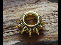 Load image into Gallery viewer, Ohrgewicht Brass 6mm Expander Piercing Clicker Stacheln - chic - net.de
