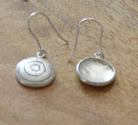 Load image into Gallery viewer, Ohrringe 925 Sterling Silber rund Kreise schwarz 16mm - chic - net.de
