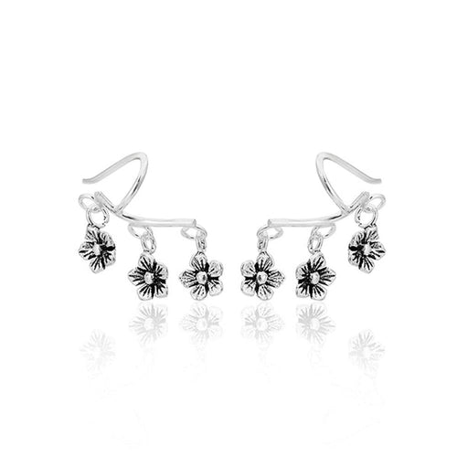 Ohrringe Silberohrringe 925er Sterling Silber Damen Ohrhänger drei Blüten - chic - net.de