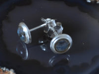 Cargar imagen en el visor de la galería, Ohrstecker 925 Silber E - Coat Muschel bunt rund - chic - net.de
