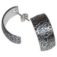 Load image into Gallery viewer, Ohrstecker 925 Sterling Silber Creole oxidiert Dornen - chic - net.de
