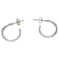 Load image into Gallery viewer, Ohrstecker 925 Sterling Silber Creole oxidiert knotig - chic - net.de
