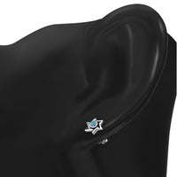 Cargar imagen en el visor de la galería, Ohrstecker 925 Sterling Silber Stern Opal oxidiert - chic - net.de
