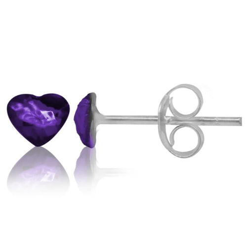 Ohrstecker Glas transparent hellgrün scheinend, 5 mm Ø, facettiert, glitzernd, 925er Sterlingsilber - Stift - chic - net.de