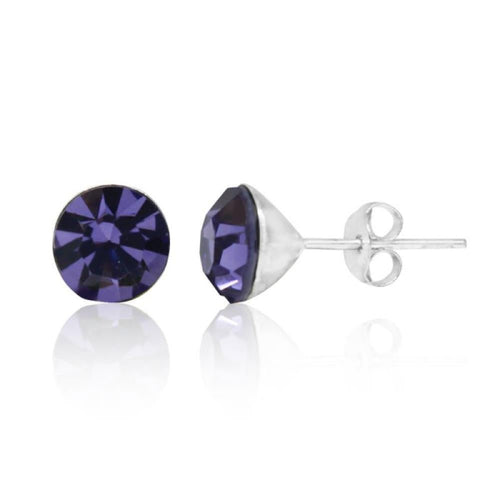Ohrstecker Glas transparent hellgrün scheinend, 5 mm Ø, facettiert, glitzernd, 925er Sterlingsilber - Stift - chic - net.de