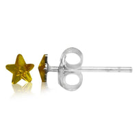 Load image into Gallery viewer, Ohrstecker Glas transparent hellgrün scheinend, 5 mm Ø, facettiert, glitzernd, 925er Sterlingsilber - Stift - chic - net.de
