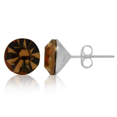 Ohrstecker Glas transparent hellgrün scheinend, 5 mm Ø, facettiert, glitzernd, 925er Sterlingsilber - Stift - chic - net.de