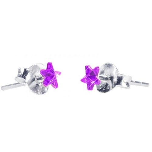 Ohrstecker Glas transparent hellgrün scheinend, 5 mm Ø, facettiert, glitzernd, 925er Sterlingsilber - Stift - chic - net.de