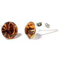 Load image into Gallery viewer, Ohrstecker Glas transparent hellgrün scheinend, 5 mm Ø, facettiert, glitzernd, 925er Sterlingsilber - Stift - chic - net.de
