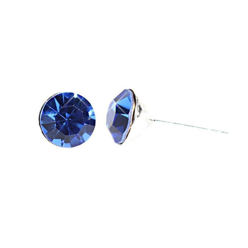Ohrstecker Glas transparent hellgrün scheinend, 5 mm Ø, facettiert, glitzernd, 925er Sterlingsilber - Stift - chic - net.de