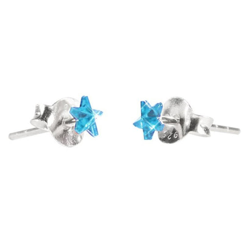Ohrstecker Glas transparent hellgrün scheinend, 5 mm Ø, facettiert, glitzernd, 925er Sterlingsilber - Stift - chic - net.de