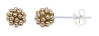 Load image into Gallery viewer, Ohrstecker gold rund Perlen Kugelohringe Kugelohrstecker 4 mm 925er Sterlingsilber - chic - net.de
