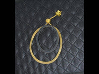 Load image into Gallery viewer, Ohrstecker Silber 925 vergoldet Ellipsen gold schwarz - chic - net.de

