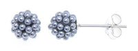 Load image into Gallery viewer, Ohrstecker silber blau rund Perlen Kugelohringe Kugelohrstecker 4 mm 925er Sterlingsilber - chic - net.de

