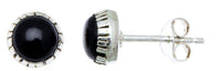 Load image into Gallery viewer, Ohrstecker Silber Rand Amethyst lila rund 3,5 mm 925er Sterling Silber Stein Silberohrstecker - chic - net.de

