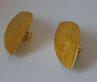 Load image into Gallery viewer, Ohrstecker vergoldet 925 Silber Blatt 33mm - chic - net.de
