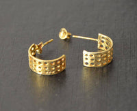 Load image into Gallery viewer, Ohrstecker vergoldet 925 Silber Creolen Löcher - chic - net.de
