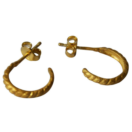 Ohrstecker vergoldet 925 Silber Creolen Seil - chic - net.de