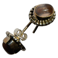 Cargar imagen en el visor de la galería, Ohrstecker Zopf Rand Chalzedon oval 10 mm 925 Sterling Silber Stein - chic - net.de
