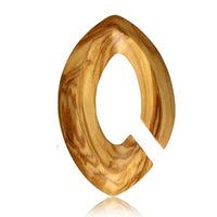 Load image into Gallery viewer, Olivenholz 14mm Piercing Hoop Creole Mandel 65mm hell - chic - net.de
