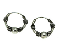Load image into Gallery viewer, 925 Sterling Silber Ohrringe Creolen Celtic Bali Seil
