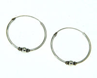 Load image into Gallery viewer, 925 Sterling Silber Ohrringe Creolen Celtic Bali Perle
