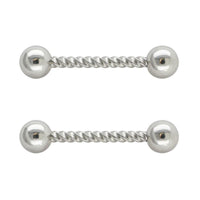 Load image into Gallery viewer, Nippel Piercing Set Brustwarzen Edelstahl Barbell Kordel
