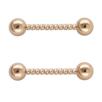 Load image into Gallery viewer, Nippel Piercing Set Brustwarzen Edelstahl Barbell Kordel
