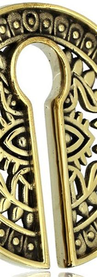Cargar imagen en el visor de la galería, Piercing 31g Ohrgewicht Brass gold 8mm Kreis Auge - chic - net.de
