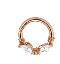 Load image into Gallery viewer, Piercing Edelstahl Ring für Nase Ohr Kristall Augen - chic - net.de
