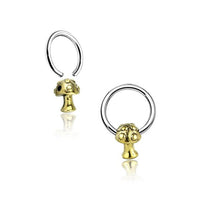 Load image into Gallery viewer, Piercing Klemmkugel Ring Brass Edelstahl Pilz 3D - chic - net.de
