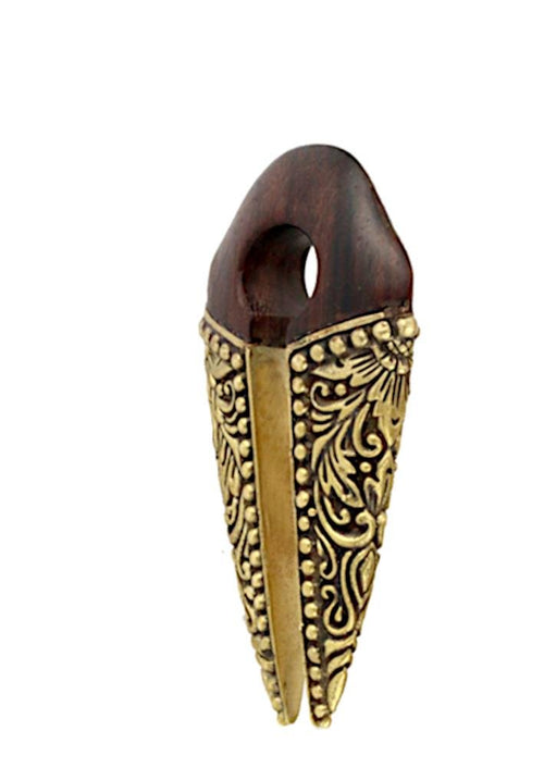 Piercing Ohrgewicht Arangholz Brass Ornament Pfeil 12mm - chic - net.de