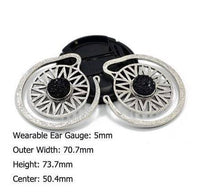 Load image into Gallery viewer, Piercing Ohrgewicht Brass Glitzer Zacken Stein 4,7mm - chic - net.de
