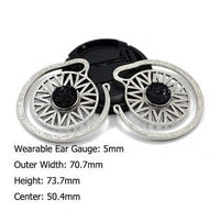 Load image into Gallery viewer, Piercing Ohrgewicht Brass Glitzer Zacken Stein 4,7mm - chic - net.de
